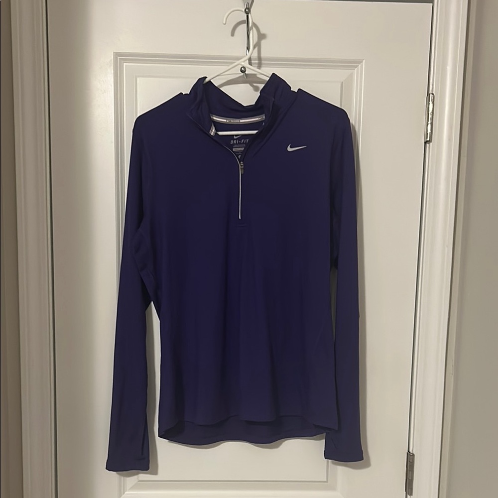 Nike Deep Purple Quarter Zip Dry-Fit Pull Over